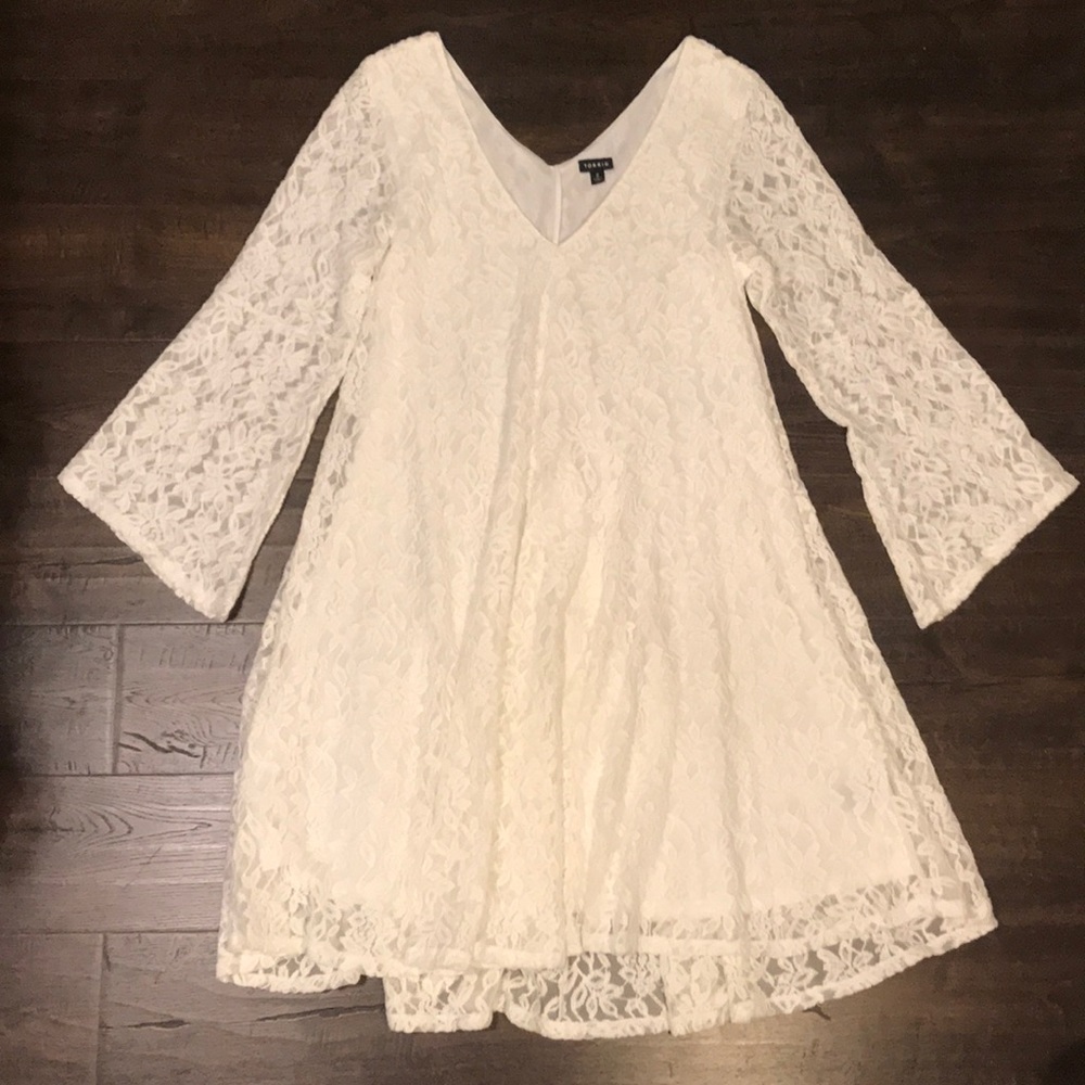 🍂FALL IVORY BELL SLEEVE DRESS